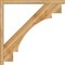 Ekena Millwork Merced Block Rough Sawn Bracket w/ Offset Brace, Western Red Cedar, 4"W x 40"D x 40"H BKT0402X40X40MRC05RWR - alternate 4